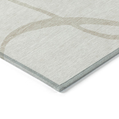 Machine Washable Indoor/ Outdoor Abstract Modern Chantille Rug