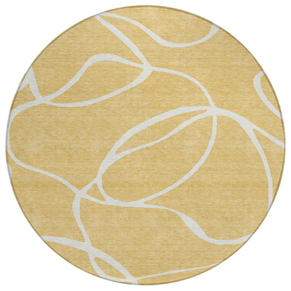 Machine Washable Indoor/ Outdoor Abstract Modern Chantille Rug