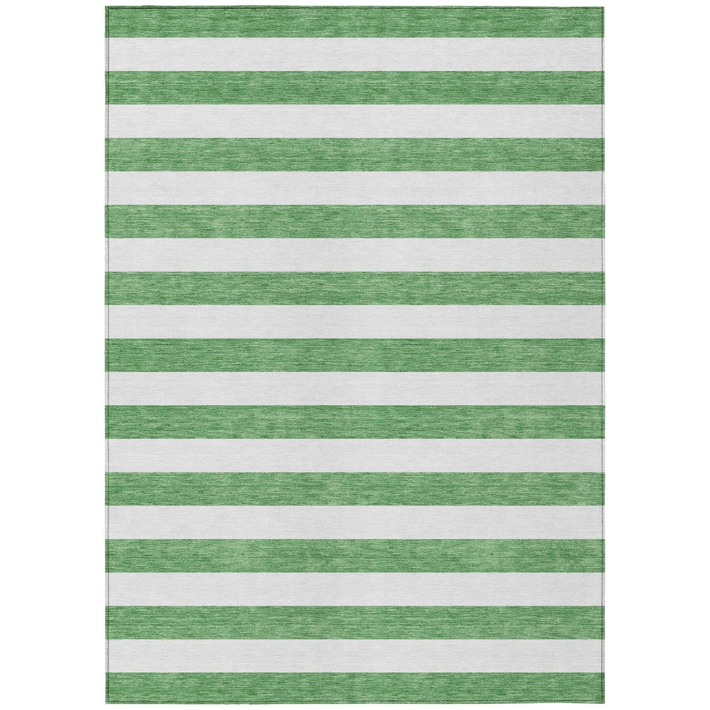 Machine Washable Indoor/ Outdoor Cabana Stripe Chantille Rug