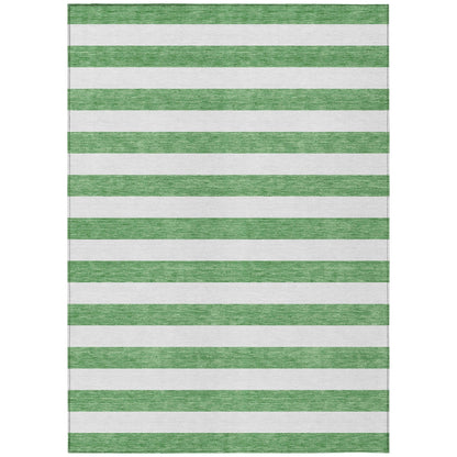 Machine Washable Indoor/ Outdoor Cabana Stripe Chantille Rug