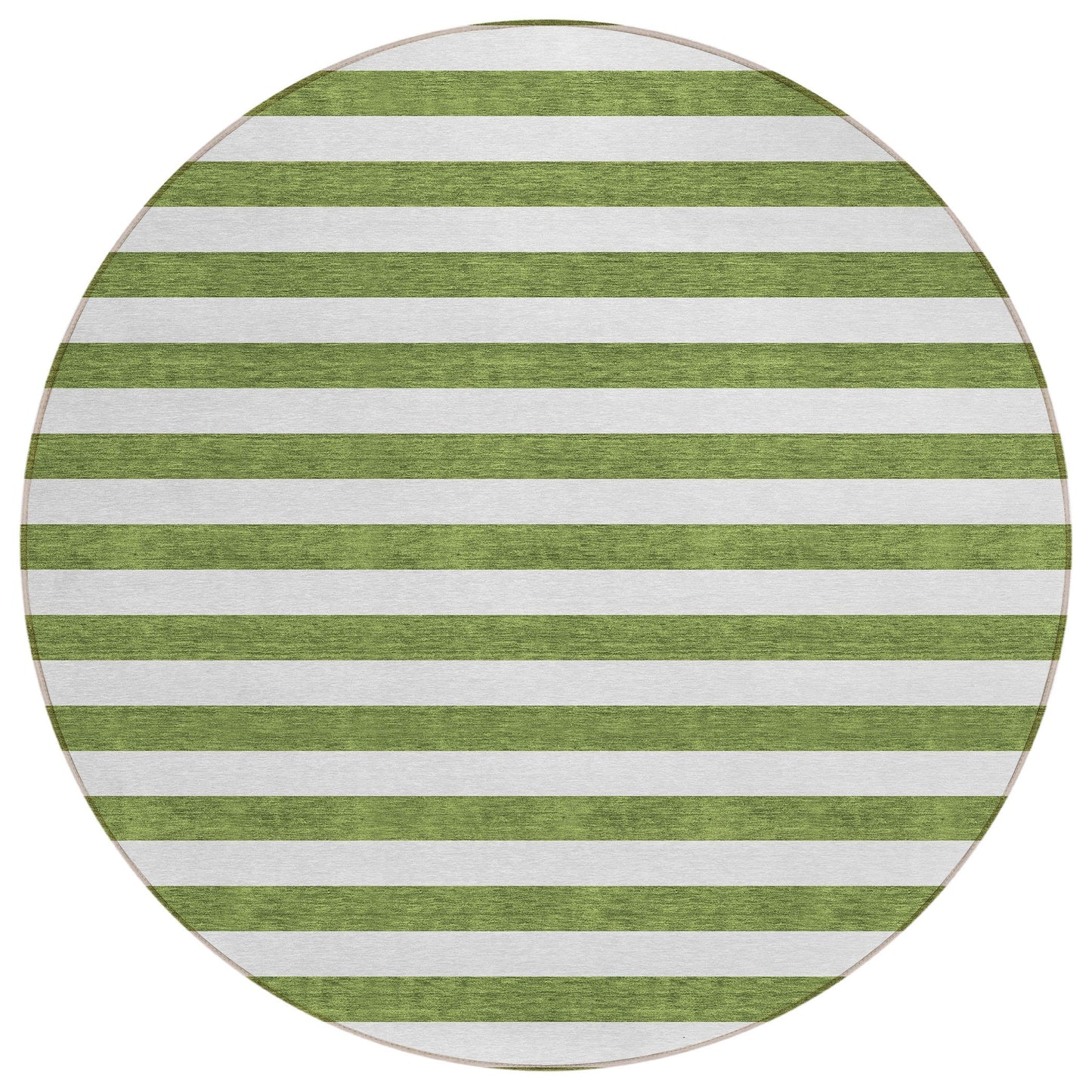 Machine Washable Indoor/ Outdoor Cabana Stripe Chantille Rug