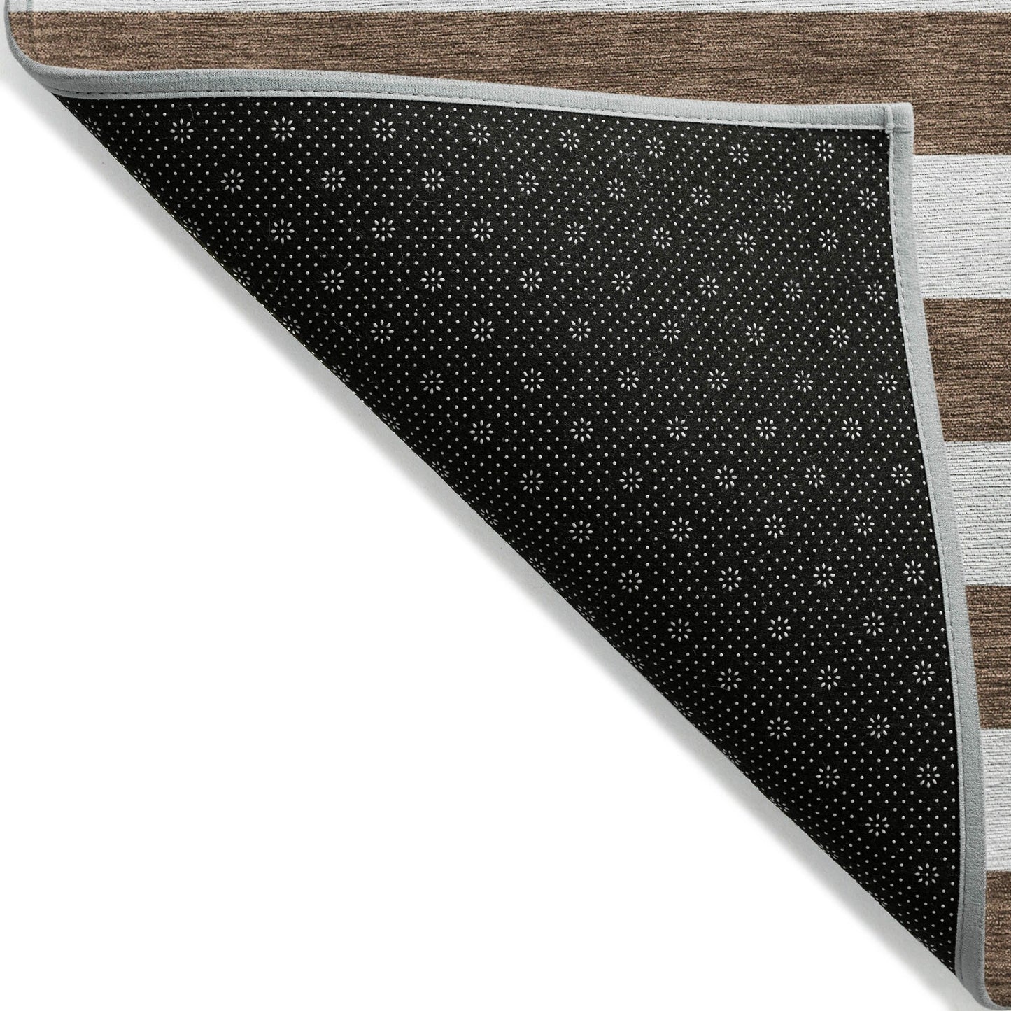 Machine Washable Indoor/ Outdoor Cabana Stripe Chantille Rug