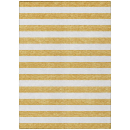 Machine Washable Indoor/ Outdoor Cabana Stripe Chantille Rug