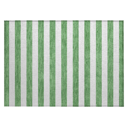 Machine Washable Indoor/ Outdoor Cabana Stripe Chantille Rug