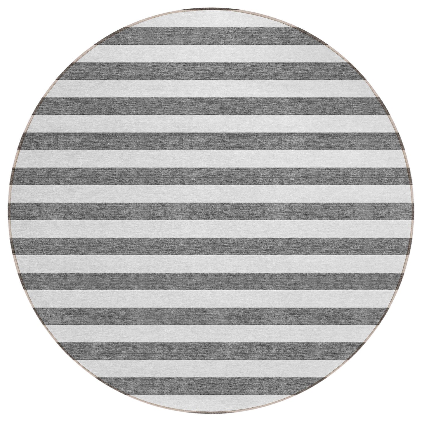 Machine Washable Indoor/ Outdoor Cabana Stripe Chantille Rug