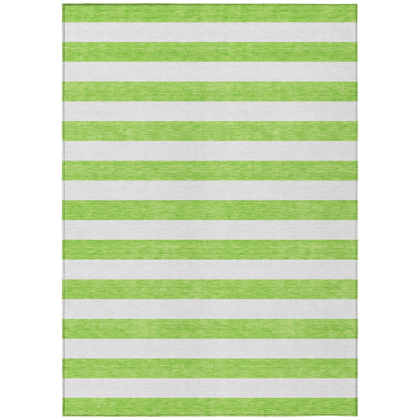 Machine Washable Indoor/ Outdoor Cabana Stripe Chantille Rug