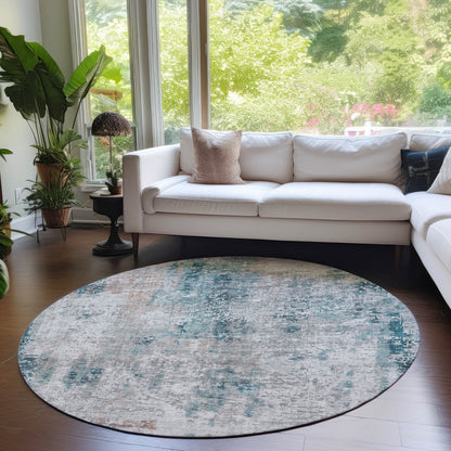 Machine Washable Indoor/ Outdoor Chantille Abstract Modern Rug