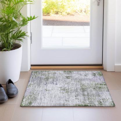 Machine Washable Indoor/ Outdoor Chantille Abstract Modern Rug
