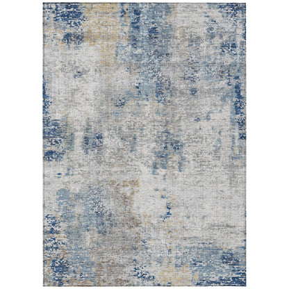 Machine Washable Indoor/ Outdoor Chantille Abstract Modern Rug