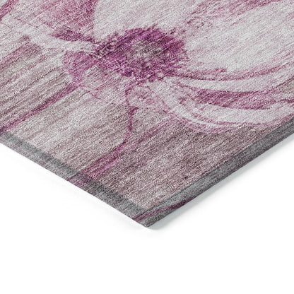 Machine Washable Indoor/ Outdoor Chantille Modern Floral Rug