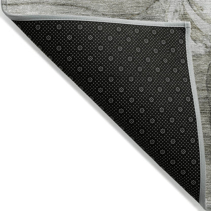 Machine Washable Indoor/ Outdoor Chantille Modern Floral Rug