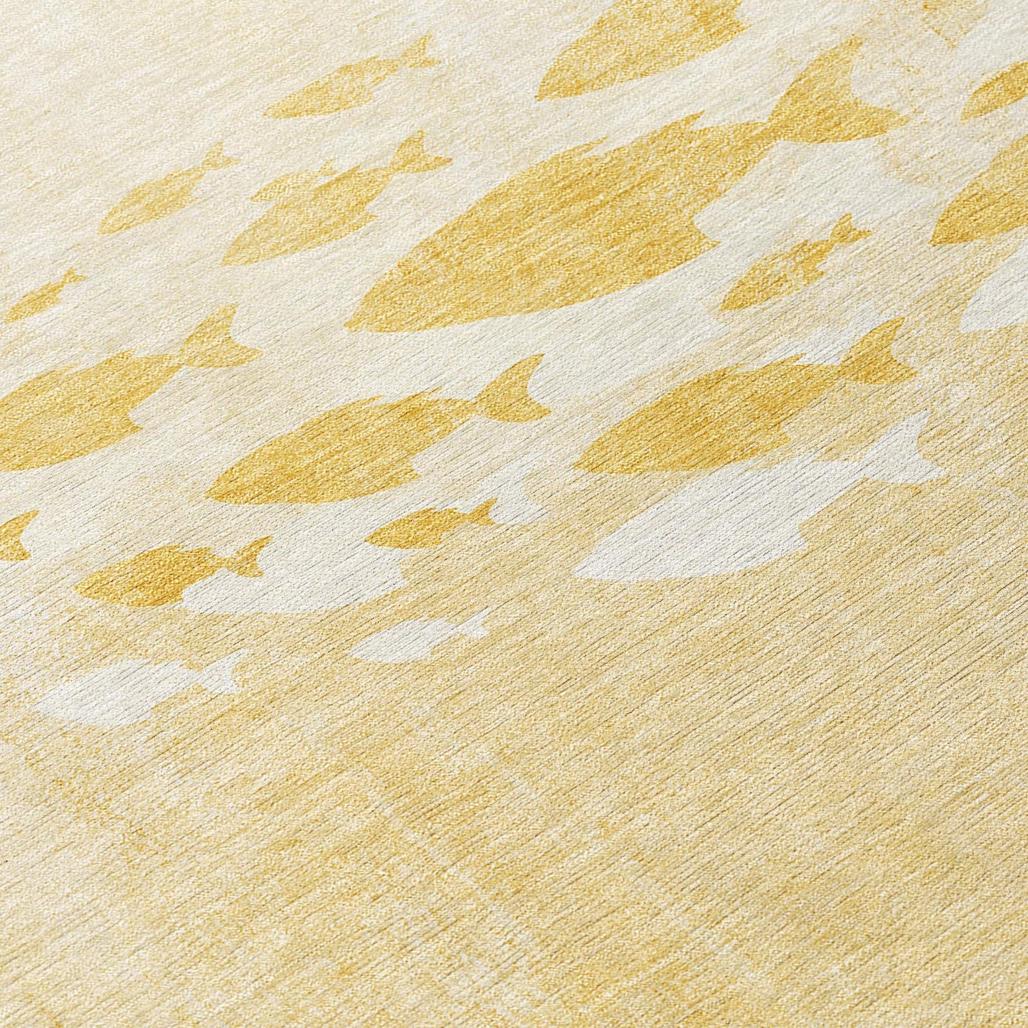 Machine Washable Indoor/ Outdoor Chantille Modern Sea Life Rug