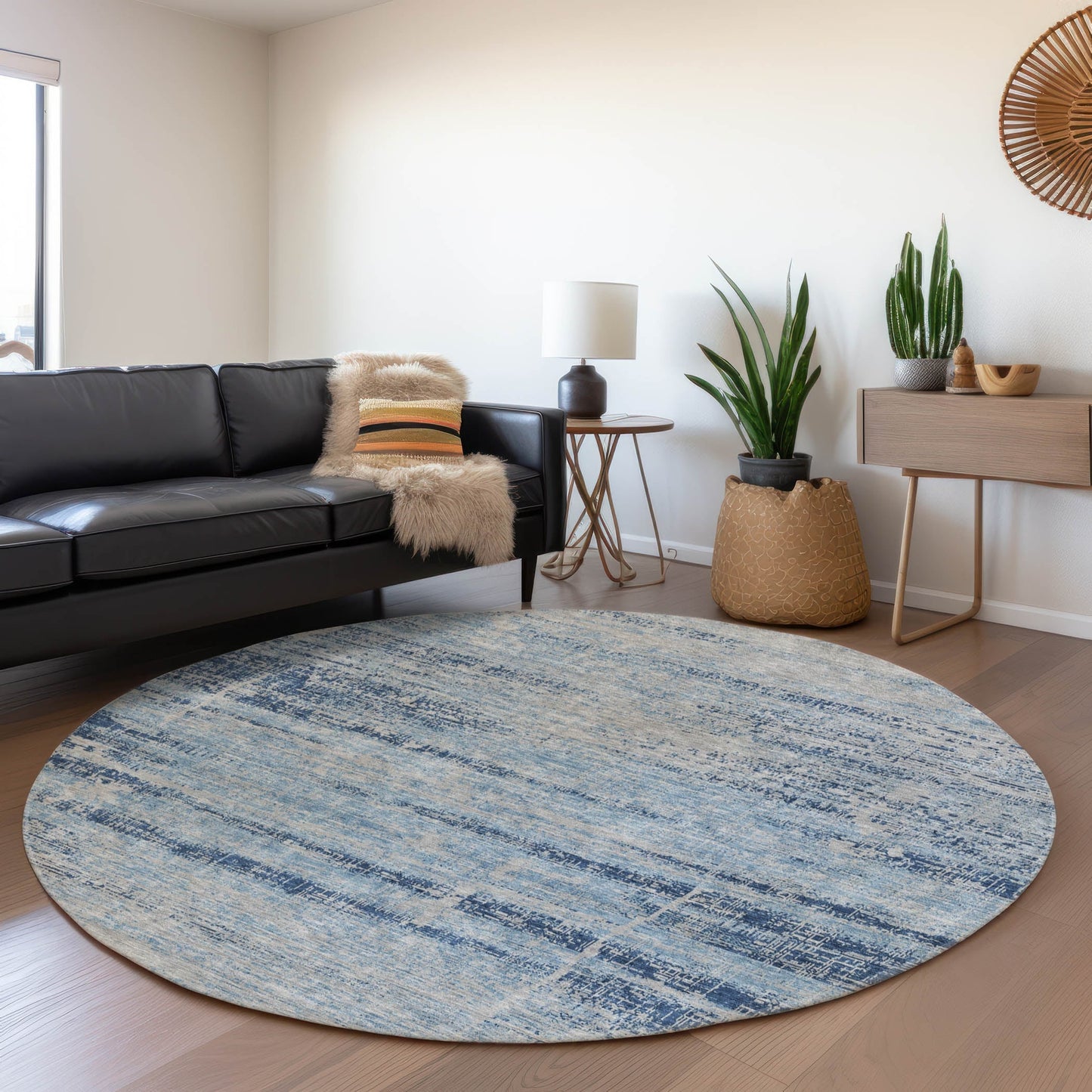 Machine Washable Indoor/ Outdoor Chantille Ombre Solid Rug