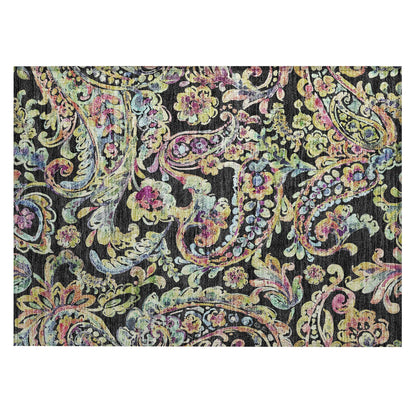 Machine Washable Indoor/ Outdoor Chantille Traditional Scroll Rug