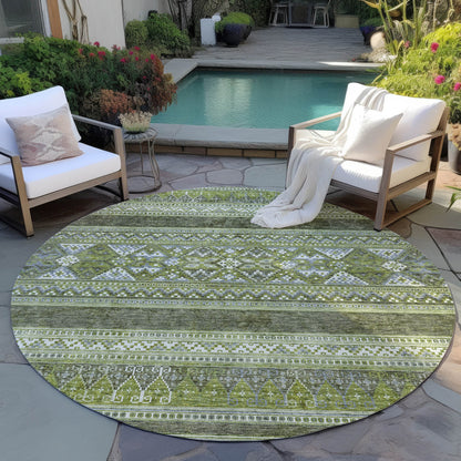 Machine Washable Indoor/ Outdoor Chantille Tribal Boho Rug