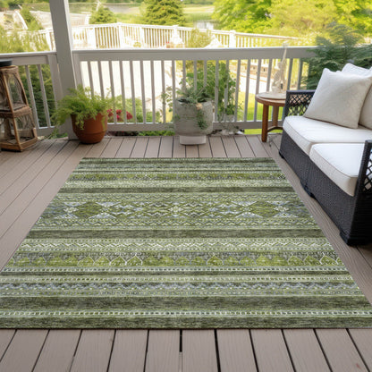 Machine Washable Indoor/ Outdoor Chantille Tribal Boho Rug