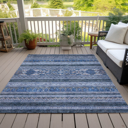Machine Washable Indoor/ Outdoor Chantille Tribal Boho Rug