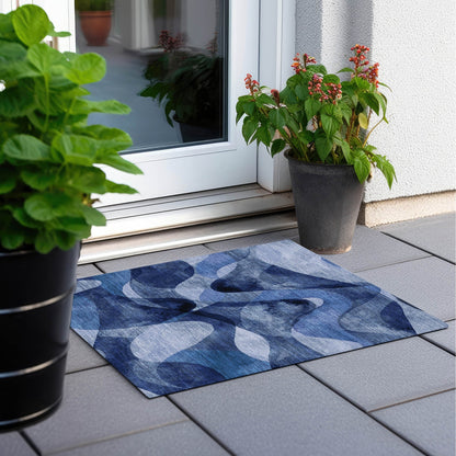 Machine Washable Indoor/ Outdoor Modern Chantille Rug
