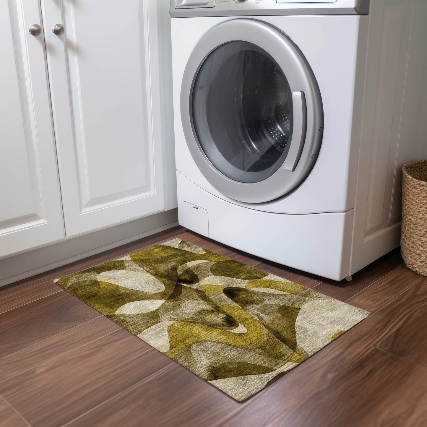 Machine Washable Indoor/ Outdoor Modern Chantille Rug