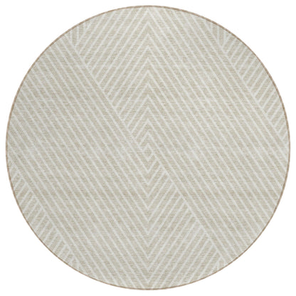 Machine Washable Indoor/ Outdoor Modern Geo Chantille Rug