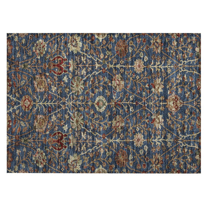 Machine Washable Indoor/ Outdoor Traditional Kashan Chantille Rug