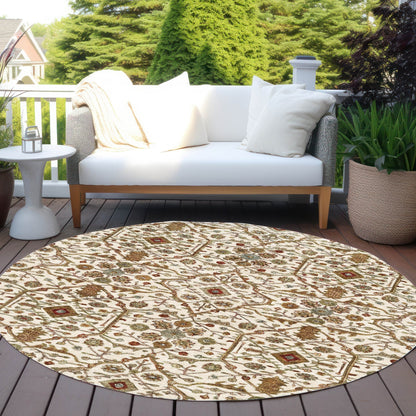Machine Washable Indoor/ Outdoor Traditional Persian Chantille Rug