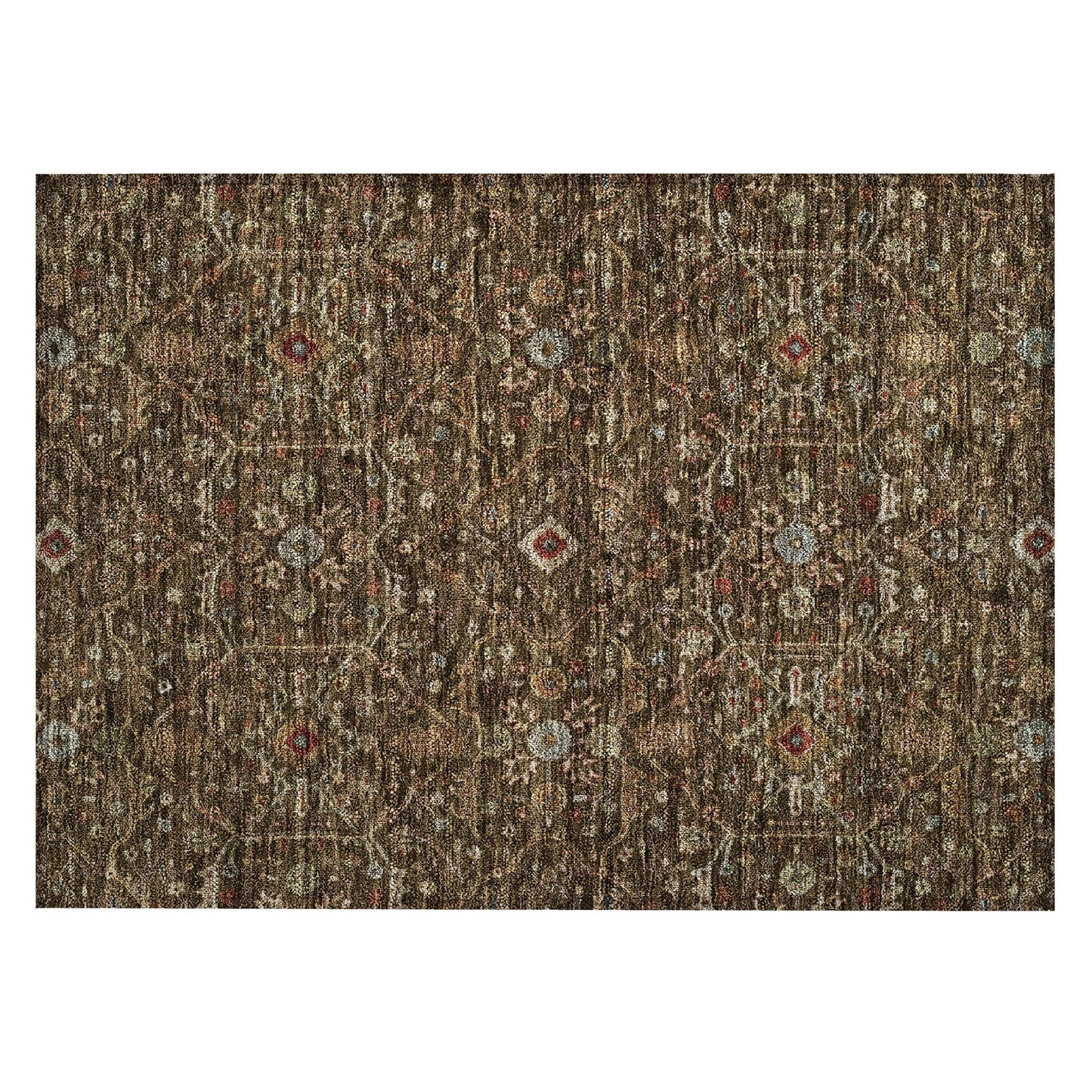 Machine Washable Indoor/ Outdoor Traditional Persian Chantille Rug