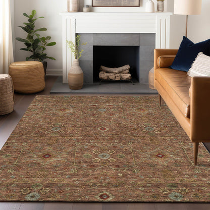 Machine Washable Indoor/ Outdoor Traditional Persian Chantille Rug