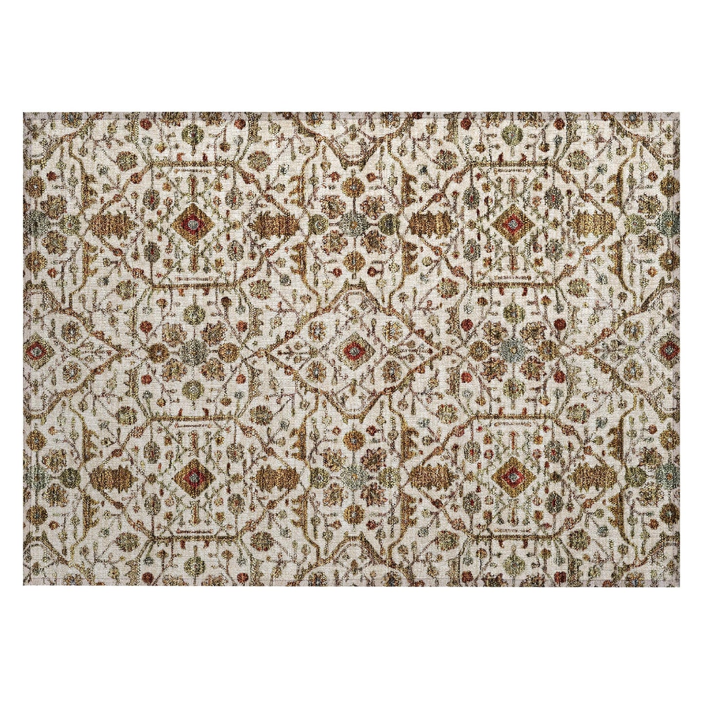 Machine Washable Indoor/ Outdoor Traditional Persian Chantille Rug