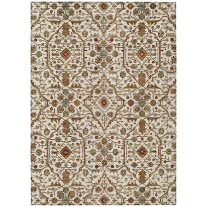 Machine Washable Indoor/ Outdoor Traditional Persian Chantille Rug