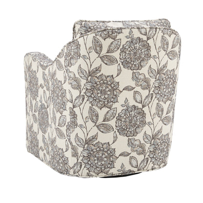 Fauteuil pivotant à accoudoirs incurvés et rembourré Madison Park Betty