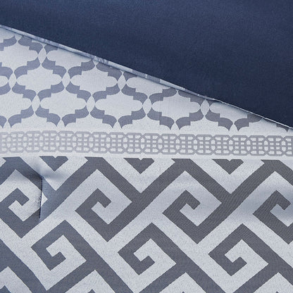 Ensemble de couette Christian à motifs géométriques en jacquard de Madison Park, 7 pièces