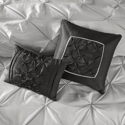 Madison Park Essentials Loretta, ensemble de 24 pièces pour chambre à coucher avec panneaux de fenêtre et ensemble de draps