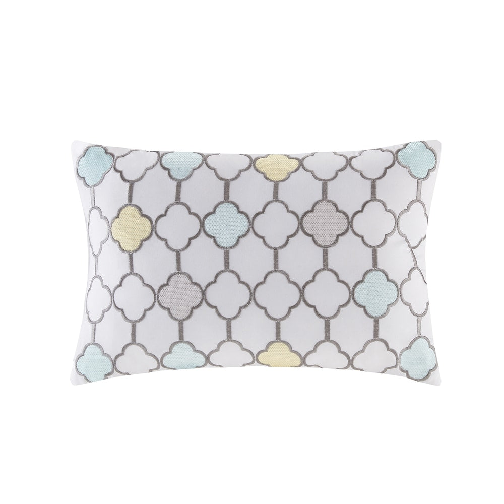 Madison Park Essentials Pelham Bay Yellow/Aqua 9 Piece Comforter Set with Cotton Bed Sheets