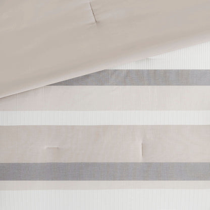 Madison Park Levi Blue/ Natural 5 Piece Jacquard Comforter Set