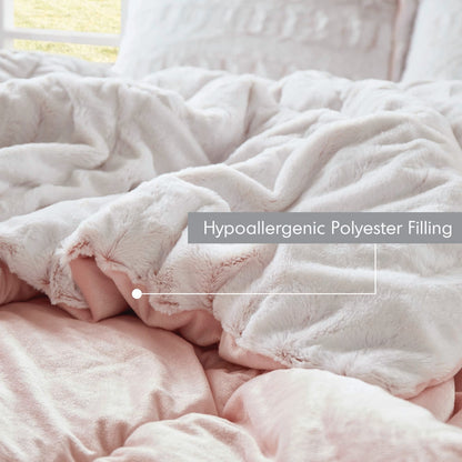 Madison Park Margot Back Print Long Fur Comforter Set