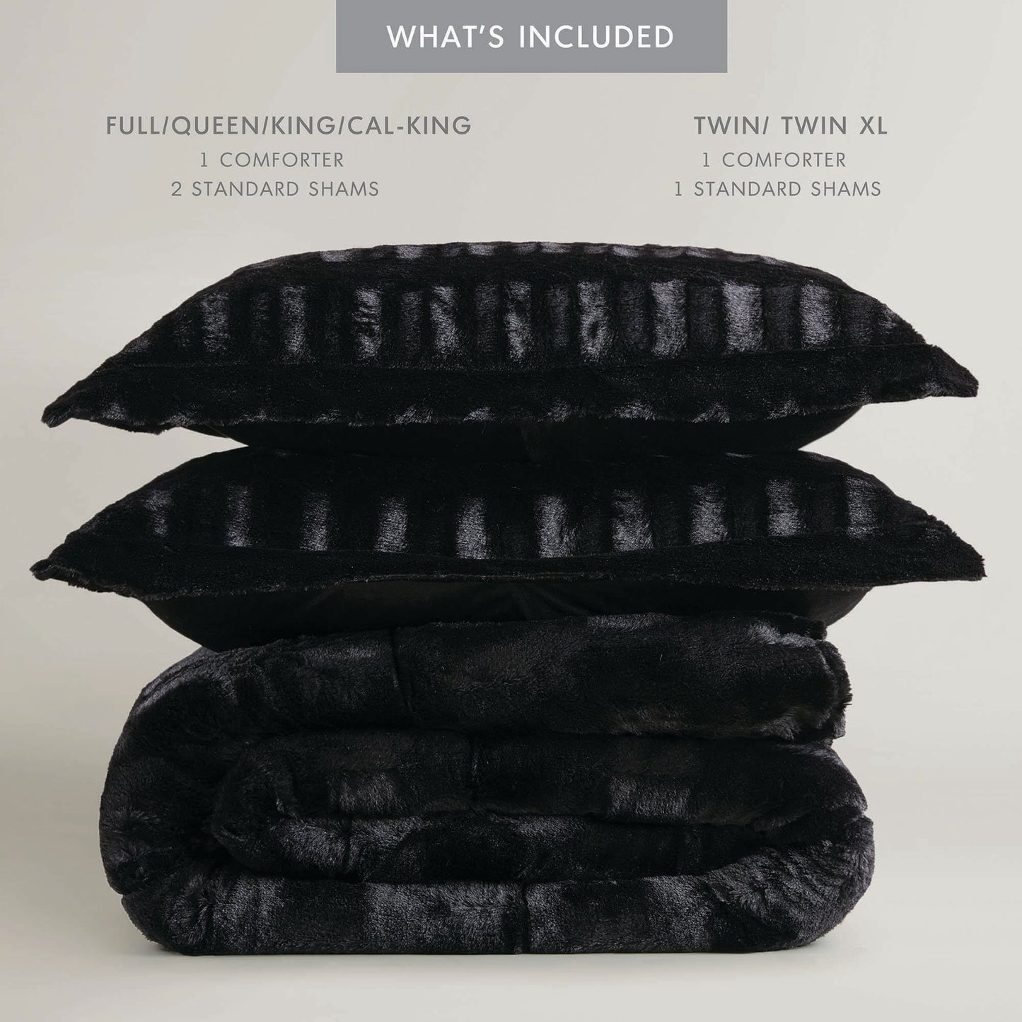 Madison Park Margot Back Print Long Fur Comforter Set