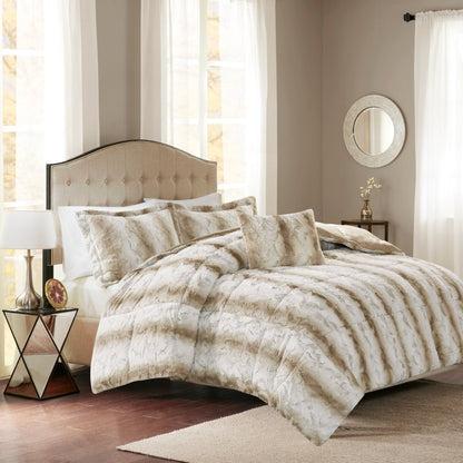 Madison Park Marselle Faux Fur Comforter Set