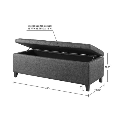 Banc de rangement capitonné et rembourré Madison Park Sasha