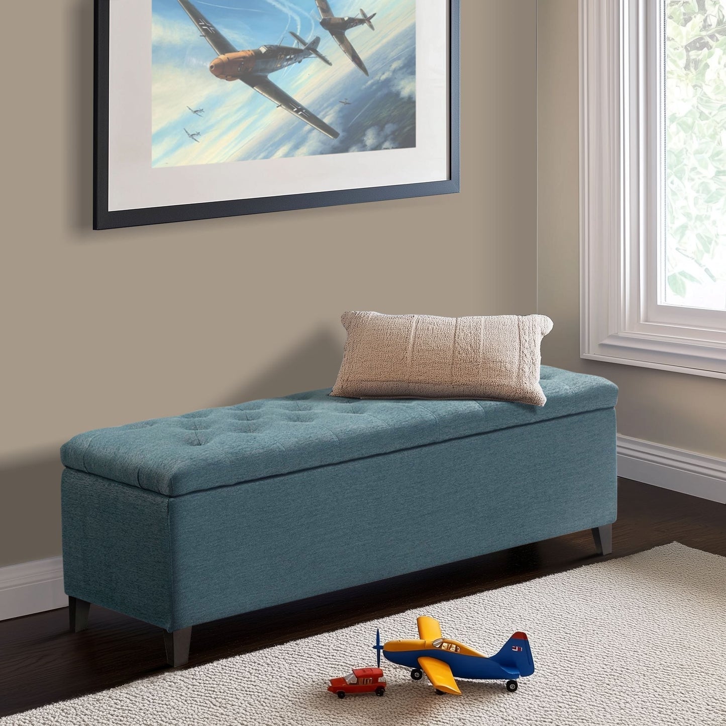 Banc de rangement capitonné et rembourré Madison Park Sasha