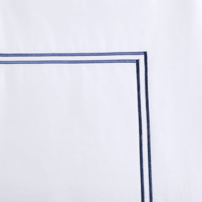 Ensemble de housse de couette brodée en satin de coton 100 % de la collection de luxe Madison Park Signature à 500 fils au pouce carré.