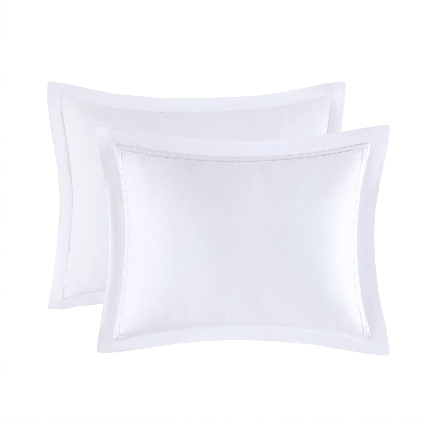 Ensemble de housse de couette brodée en satin de coton 100 % de la collection de luxe Madison Park Signature à 500 fils au pouce carré.