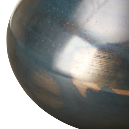 Vases décoratifs en verre Aurora de Madison Park Signature, bleu et bronze, ensemble de 3 pièces