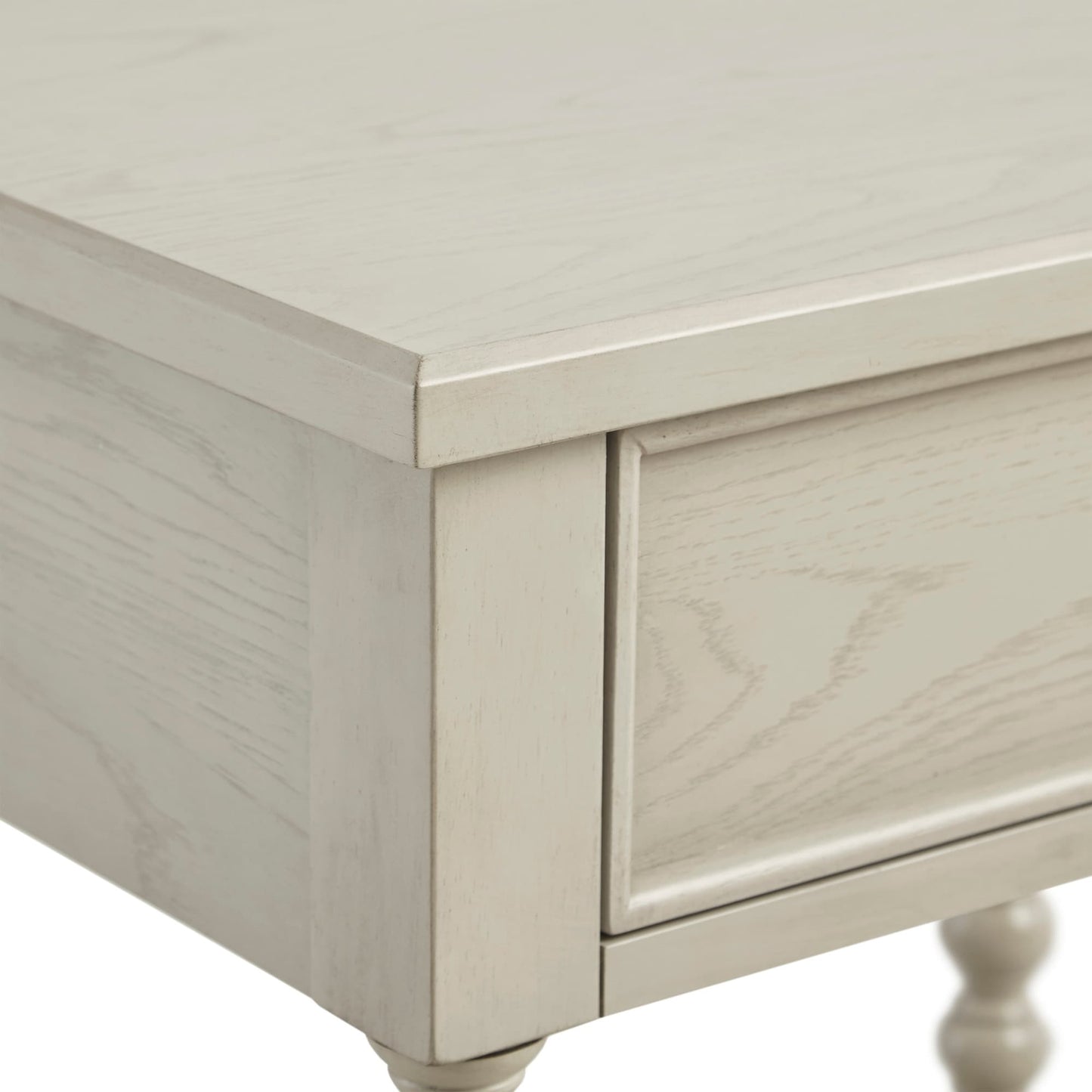 Table de chevet Madison Park Signature Beckett en bois tourné avec tiroir et étagère
