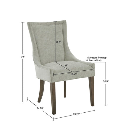 Madison Park Signature Ultra Fauteuils de salle à manger capitonnés avec pieds en bois (lot de 2) - N/A