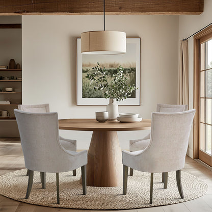 Madison Park Signature Ultra Fauteuils de salle à manger capitonnés avec pieds en bois (lot de 2) - N/A