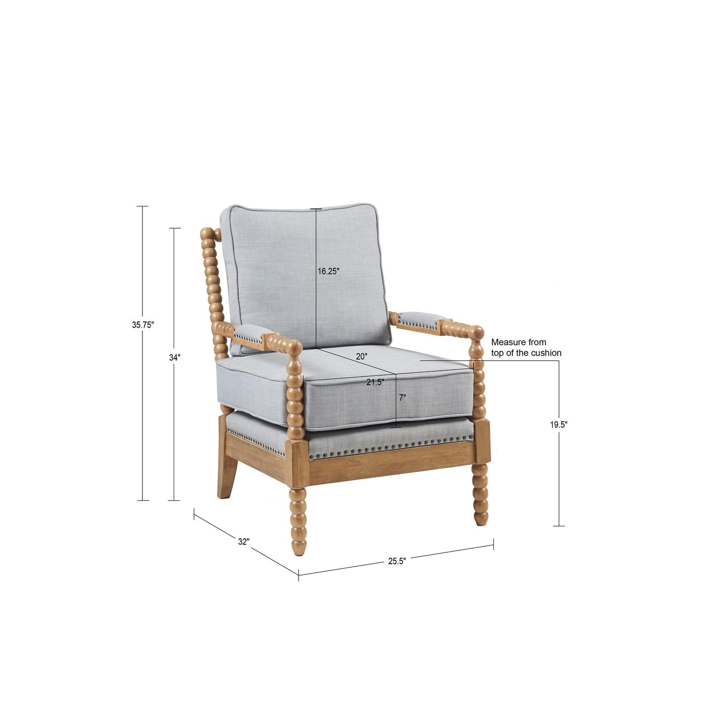 Fauteuil à cadre en bois tourné Donohue de Madison Park