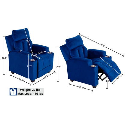 Magic Seats pour Super-héros et Princesses, Fauteuil Reclinable Super Deluxe pour Enfants avec Repose-Pieds, Repose-Tête et 2 Porte-Gobelets