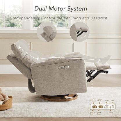 Fauteuil pivotant inclinable pour chambre d'enfant Maire Power avec veilleuse