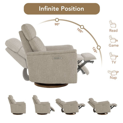 Fauteuil pivotant inclinable pour chambre d'enfant Maire Power avec veilleuse